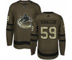 Vancouver Canucks #59 Tim Schaller Premier Green Salute to Service NHL Jersey