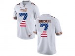 2016 US Flag Fashion-2016 Men's Texas Longhorns Shane Buechele #7 College Football Limited Jersey - White