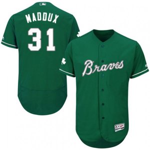 Atlanta Braves #31 Greg Maddux Green Celtic Flexbase Authentic Collection MLB Jersey