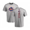 New York Mets #45 Zack Wheeler Ash Backer T-Shirt