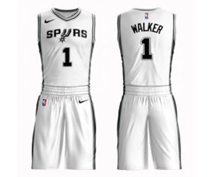 San Antonio Spurs #1 Lonnie Walker Swingman White Basketball Suit Jersey - Association Edition