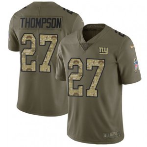 New York Giants #27 Darian Thompson Limited Olive Camo 2017 Salute to Service NFL Jersey