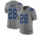 Indianapolis Colts #28 Marshall Faulk Limited Gray Inverted Legend Football Jersey