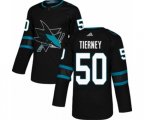 Adidas San Jose Sharks #50 Chris Tierney Premier Black Alternate NHL Jersey