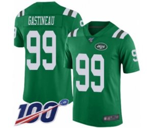 New York Jets #99 Mark Gastineau Limited Green Rush Vapor Untouchable 100th Season Football Jersey