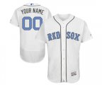 Boston Red Sox Customized Authentic White 2016 Father's Day Fashion Flex Base Baseball Jersey