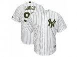 New York Yankees #99 Aaron Judge White Strip New Cool Base 2018 Memorial Day Stitched MLB Jersey