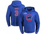 Chicago Cubs #3 David Ross Blue 2016 World Series Champions Primary Logo Pullover Baseball Hoodie