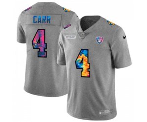 Las Vegas Raiders #4 Derek Carr Multi-Color 2020 NFL Crucial Catch NFL Jersey Greyheather