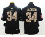 Oakland Raiders #34 Bo Jackson Black Salute to Service Jerseys(Limited)