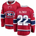 Montreal Canadiens #22 Karl Alzner Authentic Red Home Fanatics Branded Breakaway NHL Jersey