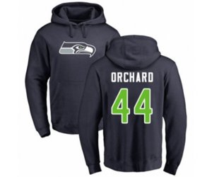 Seattle Seahawks #44 Nate Orchard Navy Blue Name & Number Logo Pullover Hoodie
