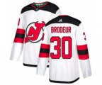 New Jersey Devils #30 Martin Brodeur White Road Stitched Hockey Jersey