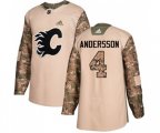 Calgary Flames #4 Rasmus Andersson Authentic Camo Veterans Day Practice Hockey Jersey
