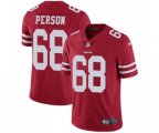 San Francisco 49ers #68 Mike Person Red Team Color Vapor Untouchable Limited Player Football Jersey