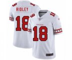 Atlanta Falcons #18 Calvin Ridley White Team Logo Fashion Limited Player 100th Season Football Jersey