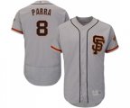 San Francisco Giants #8 Gerardo Parra Grey Alternate Flex Base Authentic Collection Baseball Jersey