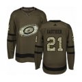 Carolina Hurricanes #21 Julien Gauthier Authentic Green Salute to Service NHL Jersey