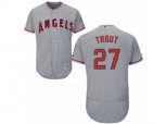 Los Angeles Angels of Anaheim #27 Mike Trout Grey Flexbase Authentic Collection MLB Jersey