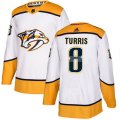 Nashville Predators #8 Kyle Turris Authentic White Away NHL Jersey