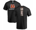 Cincinnati Bengals #68 Bobby Hart Black Name & Number Logo T-Shirt