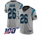 Carolina Panthers #26 Donte Jackson Silver Inverted Legend Limited 100th Season Football Jersey