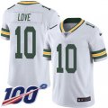 Green Bay Packers #10 Jordan Love White Stitched NFL 100th Season Vapor Untouchable Limited Jersey