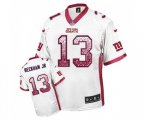 New York Giants #13 Odell Beckham Jr Elite White Drift Fashion Football Jersey
