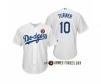 2019 Armed Forces Day Justin Turner Los Angeles Dodgers White Jersey