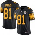 Pittsburgh Steelers #81 Jesse James Limited Black Rush Vapor Untouchable NFL Jersey