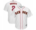 Boston Red Sox #2 Xander Bogaerts Replica White 2019 Gold Program Cool Base Baseball Jersey