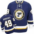 St. Louis Blues #49 Ivan Barbashev Premier Navy Blue Third NHL Jersey
