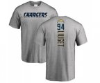 Los Angeles Chargers #94 Corey Liuget Ash Backer T-Shirt