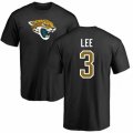 Jacksonville Jaguars #3 Tanner Lee Black Name & Number Logo T-Shirt