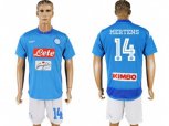 Naples #14 Mertens Blue Home Soccer Club Jersey