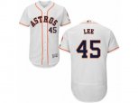Houston Astros #45 Carlos Lee White Flexbase Authentic Collection MLB Jersey