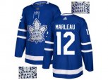 Toronto Maple Leafs #12 Patrick Marleau Blue Home Authentic Fashion Gold Stitched NHL Jersey
