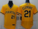 Nike Pittsburgh Pirates #21 Roberto Clemente Gold MLB Jersey