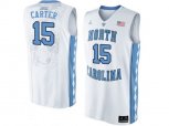 2016 Men's North Carolina Tar Heels Vince Carter #15 College Basketball Jersey - White
