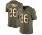 Washington Redskins #26 Adrian Peterson Limited Olive Gold 2017 Salute to Service NFL Jersey