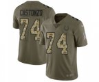 Indianapolis Colts #74 Anthony Castonzo Limited Olive Camo 2017 Salute to Service Football Jersey