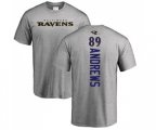 Baltimore Ravens #89 Mark Andrews Ash Backer T-Shirt