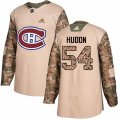 Montreal Canadiens #54 Charles Hudon Authentic Camo Veterans Day Practice NHL Jersey