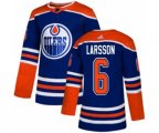 Edmonton Oilers #6 Adam Larsson Authentic Royal Blue Alternate NHL Jersey