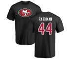 San Francisco 49ers #44 Tom Rathman Black Name & Number Logo T-Shirt