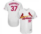 St. Louis Cardinals #37 Keith Hernandez White Home Flex Base Authentic Collection Baseball Jersey