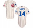 Chicago Cubs #14 Ernie Banks Authentic Cream 1969 Turn Back The Clock Baseball Jersey