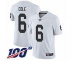 Oakland Raiders #6 A.J. Cole White Vapor Untouchable Limited Player 100th Season Football Jersey