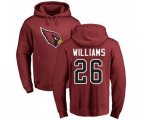 Arizona Cardinals #26 Brandon Williams Maroon Name & Number Logo Pullover Hoodie