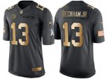 New York Giants #13 Odell Beckham Jr Anthracite Gold NFL Limited Salute to Service 2016 Christmas Jersey